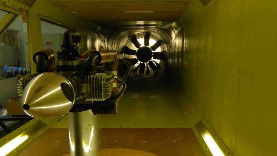 Túnel de vento de Ensino e Pesquisa do ITA, utilizado para ensaios aerodinâmicos.